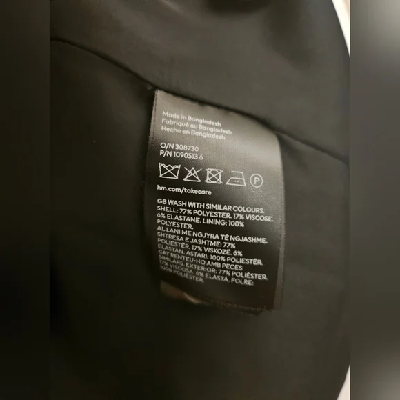 H&M black Blazer Dress Size M - Picture 3 of 4
